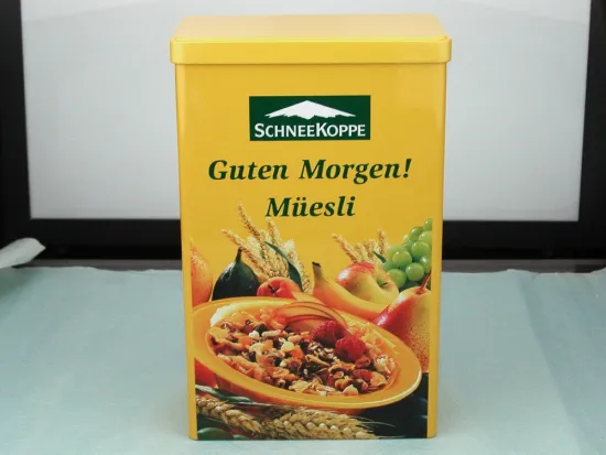 Rectangular Food Packaging Box Dried Fruit in Tin Cans Metal Tin