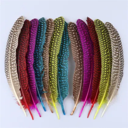 Factory Wholesale: Dyed and Natural Pheasant & Guinea Fowl Feathers - Ideal for Handicrafts Making