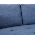 Estilo italiano OEM 2 plazas Azul Tufted Tabrides Sofá tapizado Conjunto Muebles Moderno sofá