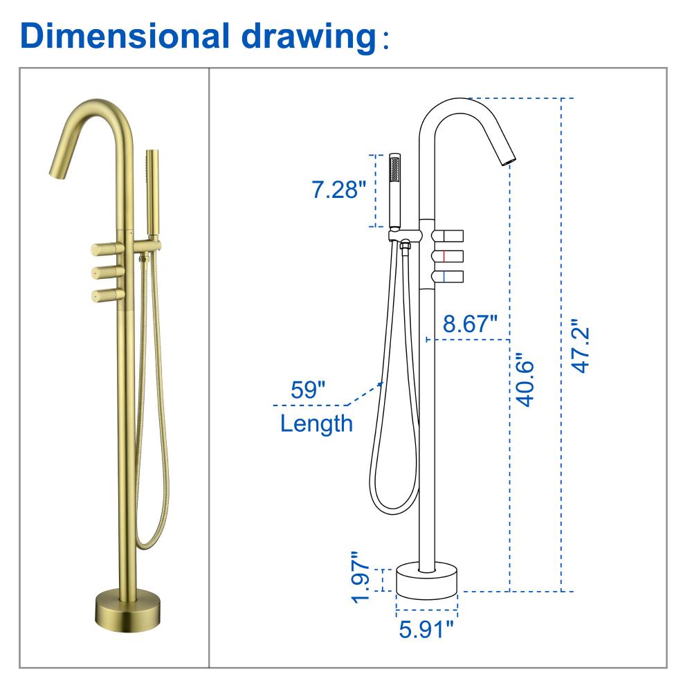 tub faucet with hand shower 7