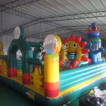 Plato PVC tarpaulin 0.45-0.55mm,PVC Material and Fun City Type inflatable outdoor playground
