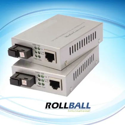 Duplex Bi-directional 10 / 100 / 1000m Optical Fiber Media Converter, 120km Link Length