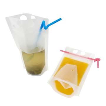Μία χρήση αδιάβροχο 500ml έθιμο τυπωμένο τσάντα ziplock stand-up με άχυρο