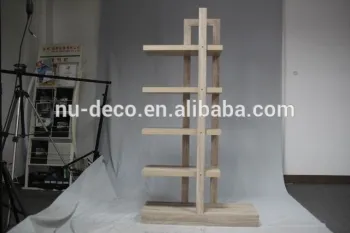 3D wooden book shelf modern furniture