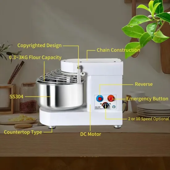Commercial Household Spiral Mixing Mixer Dough Kneader Mixer in Dough Mixer
