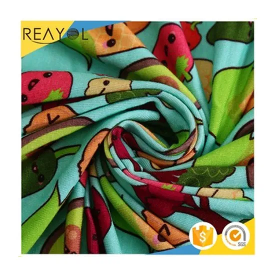 High Quality Digital Printed 95% Bamboo 5% Spandex Fabric | Organic Bamboo Fabric for Garments