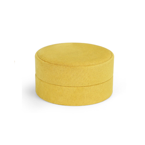 Colorful Round Shape Velvet Material Jewelry Boxes