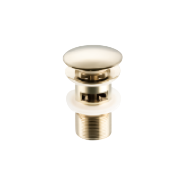 Golden Pop Up Basin Drainer with Overflow Hole for Luxury Design