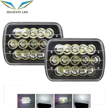 Hearxin 7 Inch Square 45W LED Headlight for Jeep Wrangler