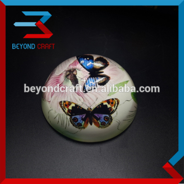 2015 풀 컬러 프린트 60mm Crystal Glase Dome Paperweight
