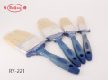 Cepillo de pintura con mango de plástico de goma azul