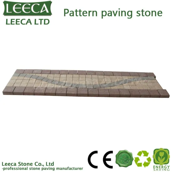 high quality beautiful wave square color matching pattern granite paving stone