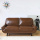 Chesterfield kulit Upholstered Loveseat tempat letak tangan sofa