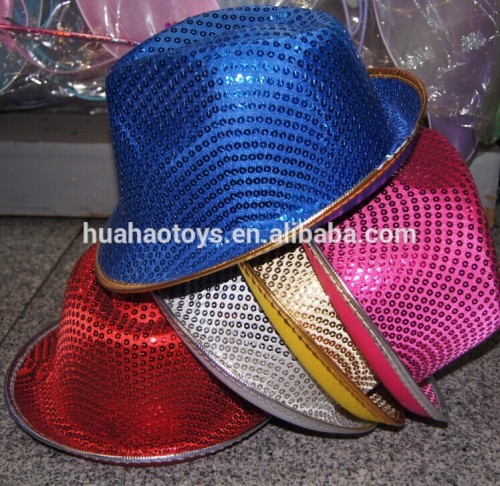 cheapest sequin christmas hat variety of color fashion cowboy cap