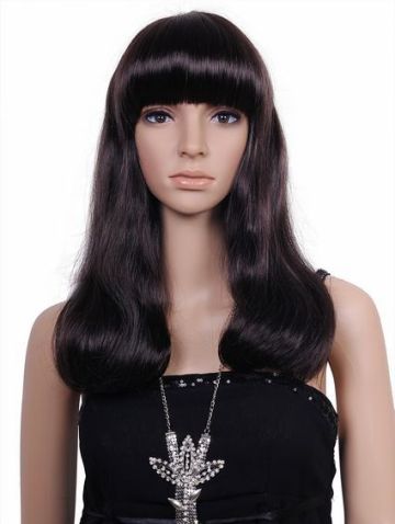 Lady Medium Long Light Brown Full Wig hair FF14-A