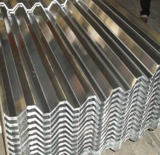 Corrugated sheet galvanized steel construction material
