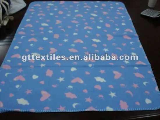 Rotary printing polar fleece children blanket