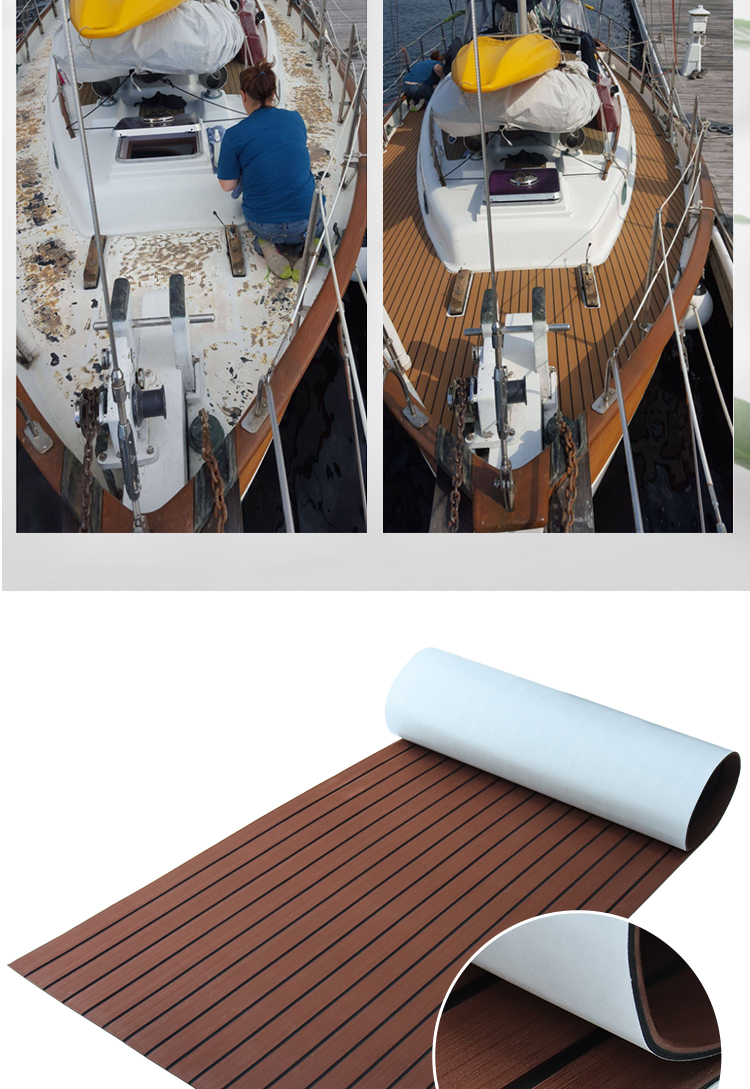 boat decking with adhesive