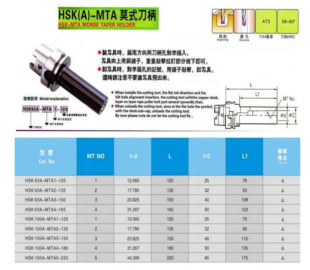 HSK MORSE TAPER ADAPTER 