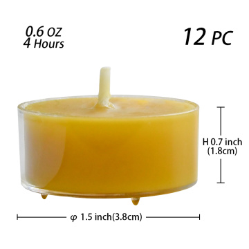 100 Percent Pure Natural Beeswax Tealight Candles