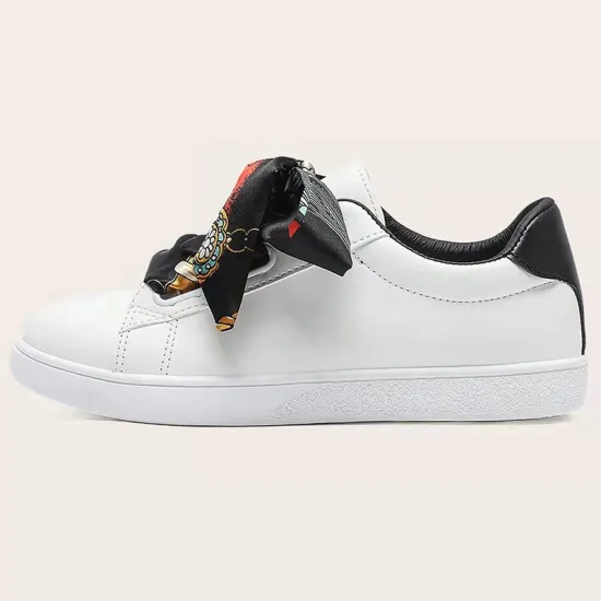 2021 board women causal Silk belt shoes