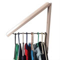 Folding Simple Houseware White Wall Mounted Clothes Storage Hanging Rack