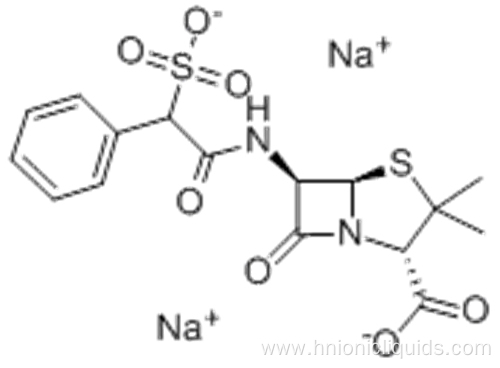 4-Thia-1-azabicyclo[3.2.0]heptane-2-carboxylicacid, 3,3-dimethyl-7-oxo-6-[(2-phenyl-2-sulfoacetyl)amino]-, sodium salt (1:2),( 57192066,2S,5R,6R)- CAS 28002-18-8