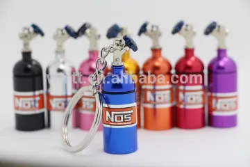 Anodised NOS Turbo Keychain Mini Nitrous Oxide Bottle Keyring Key Chain Ring Keyfob