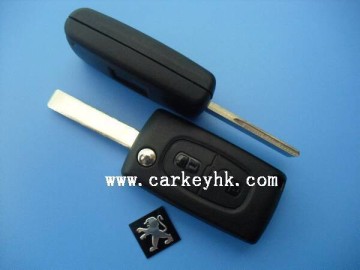 Novel Item &Promotion Peugeot 407 2 remote key CE0536 with groove 433 MHz ID46 T14 Chip for car flip key shell