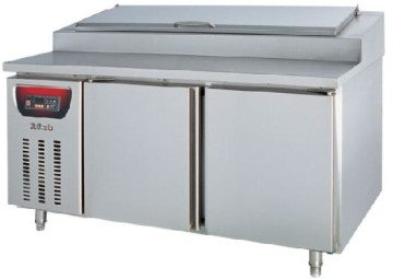 Deluxe pizza prep table, 2-door