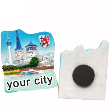Locker popolare personalizzabile e magneti del frigorifero a tema città in resina: decorazione della cucina ideale