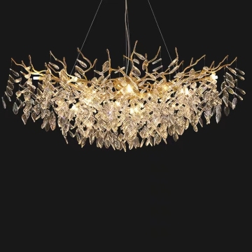 Modern Luxury LED Crystal Chandelier for Hotel Lobby and Villa Decoration