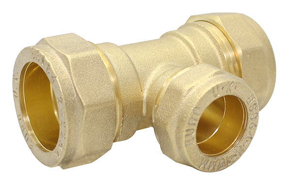 Compression Brass Reducing Tee