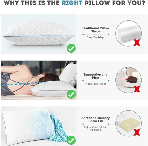 Shredded Memory Foam Pillows 3 Jpg