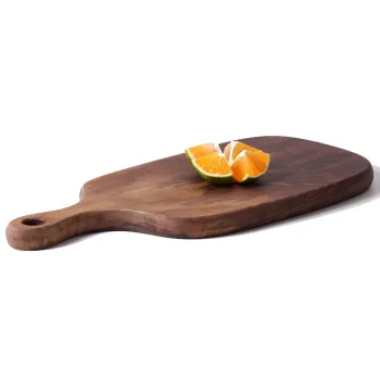 New 2019 hot on Amazon Shipping boxes Kitchen natural black walnut wooden cheese cutting board with handle