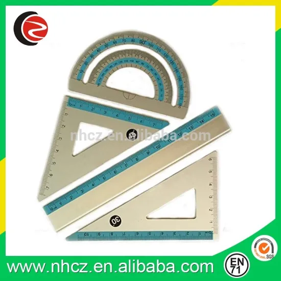 Hot sale plastics ruler set for the office and the student