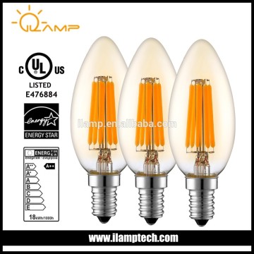 CE RoHS UL Certified 2W 4W 6W Led Lighting Led Candle Bulb 230V dimmable