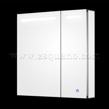 LED Illuminated Bathroom mirror cabinet latest design with shaver scoket and Demister