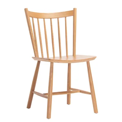 Solid Wood Dining Chair with Curved Windsor Design