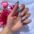 Double French Solid color Almond false nails