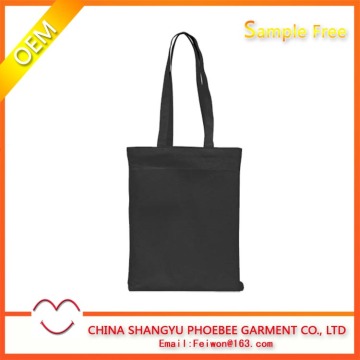 Wholesale black canvas shopping bag