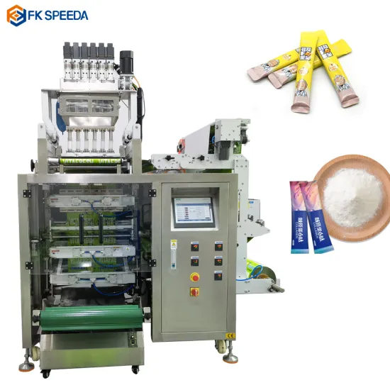 Multi-Lane Automatic Packing Machine for Small Sachet Round Corner Instant Coffee and Snus Powder
