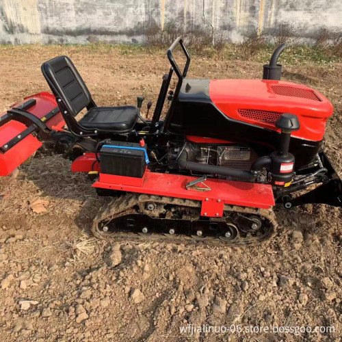 Remote Control Crawler Tractor with Rotary Cultivator