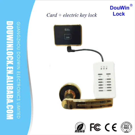 hotel card door lock access control double latch key safe door lock