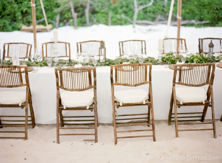 Commercial Outdoor Furniture Wood Cross Back Dining Restaurant Wooden Event Hotel Stacking Wedding Banquet Chair