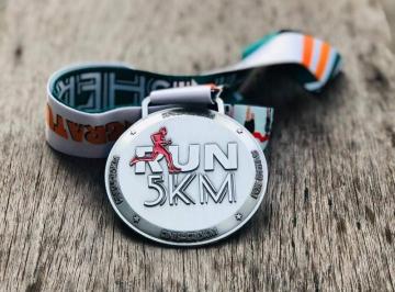 Custom 2020 Antique Silver Metal Running Medal