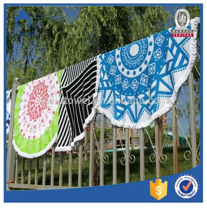 Custom Made Large Round Beach Towels Wholesale ,Beach Towels And Beach Blankets