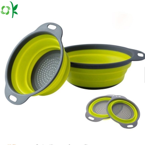 Silicone Fruit Sayuran Keranjang Kitchen Saringan Wadah