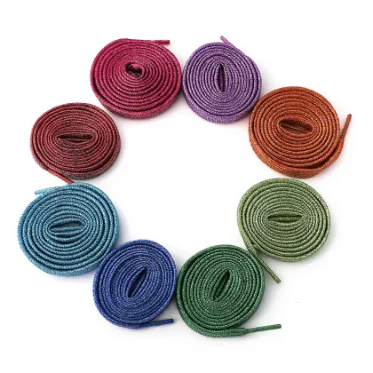Wholesale Glitter Shiny Athletic Running Shoes with Flat Glitter Laces
