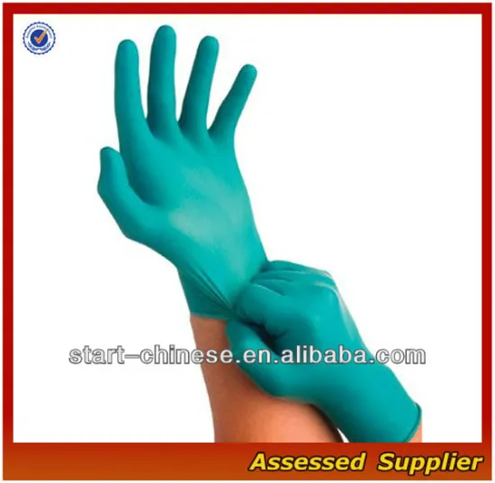 LWX126 Powder-Free 9 1/2" Disposable Nitrile Gloves/isposable nitrile examination gloves/blue nitrile disposable gloves